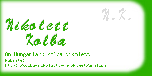 nikolett kolba business card